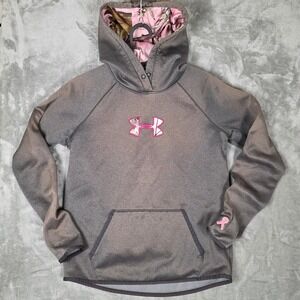 Under Armour Realtree‎ Hoodie Womens S Pink Ribbon Camo Pre-Owned